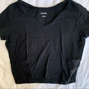 wild fable v neck black tee
